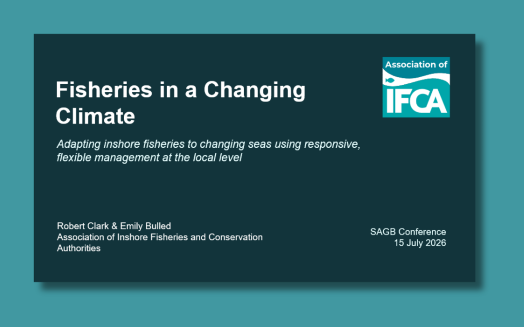 How IFCAs are Preparing, Responding and Adapting to Changing Inshore Fisheries – SAGB Conference